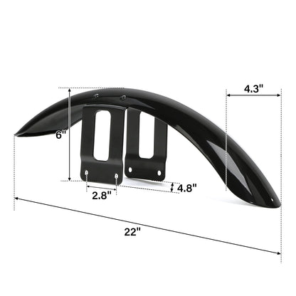 Fenders for Harley Sportster Iron 883 XL 1200 (2004–2023) Vivid Black