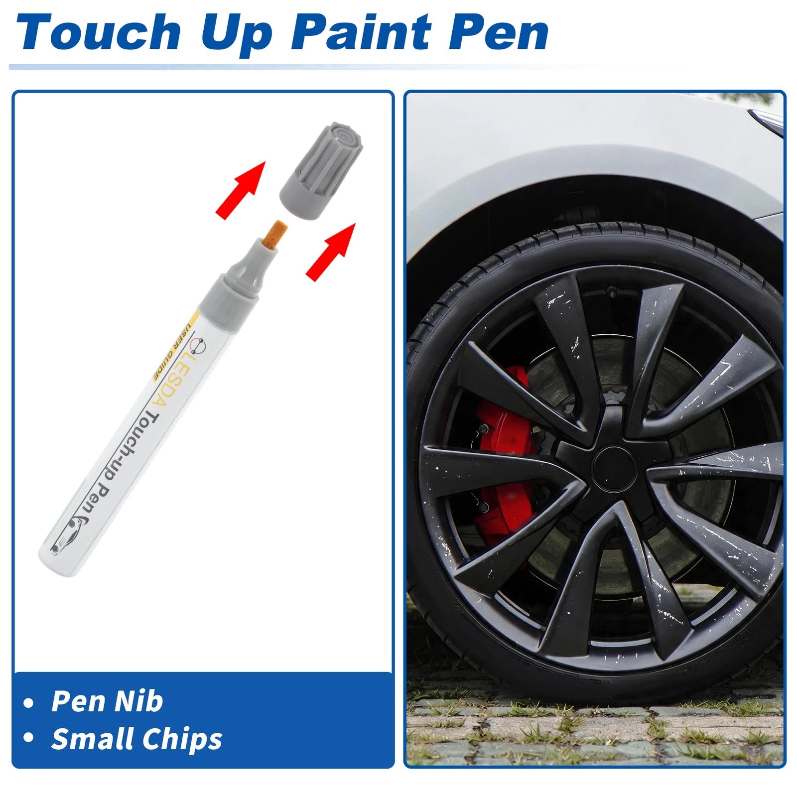 Wheel Hub Touch Up Paint Pen for Universal Use (7 ml)