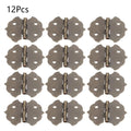 12Pc Antique Bronze Cabinet Hinge for Wooden Box Jewelry Chest