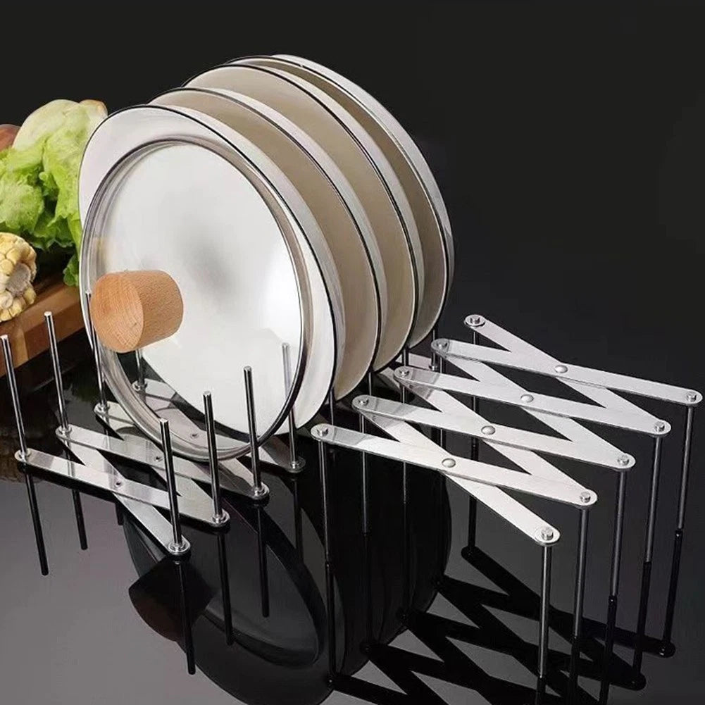 Lightweight Collapsible Dish Rack in Stainless Steel for Easy Handling