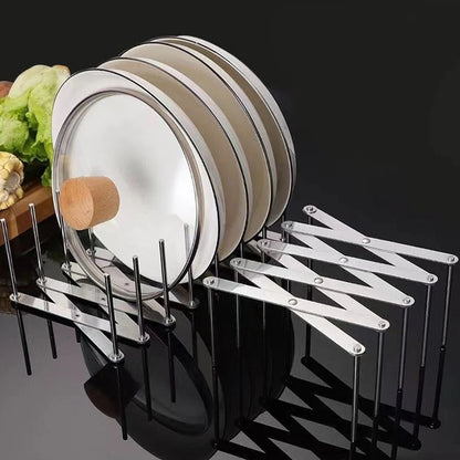 Lightweight Collapsible Dish Rack in Stainless Steel for Easy Handling