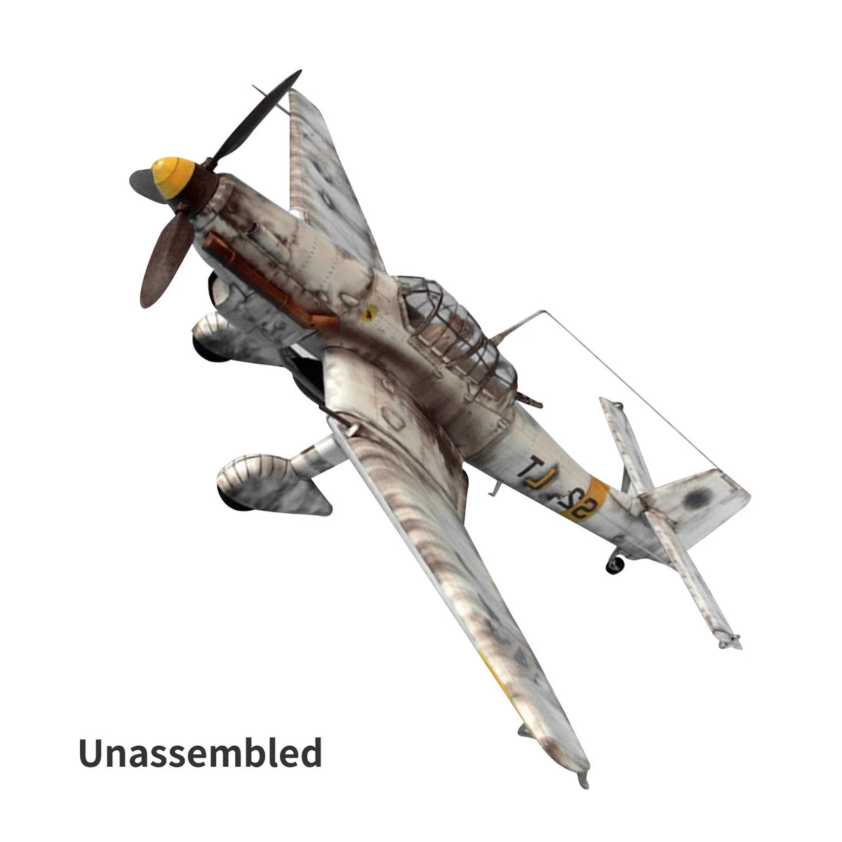 1/33 Paper Ju-87 D-3 Junkers Dive Bomber Aircraft Model Display Unassembled