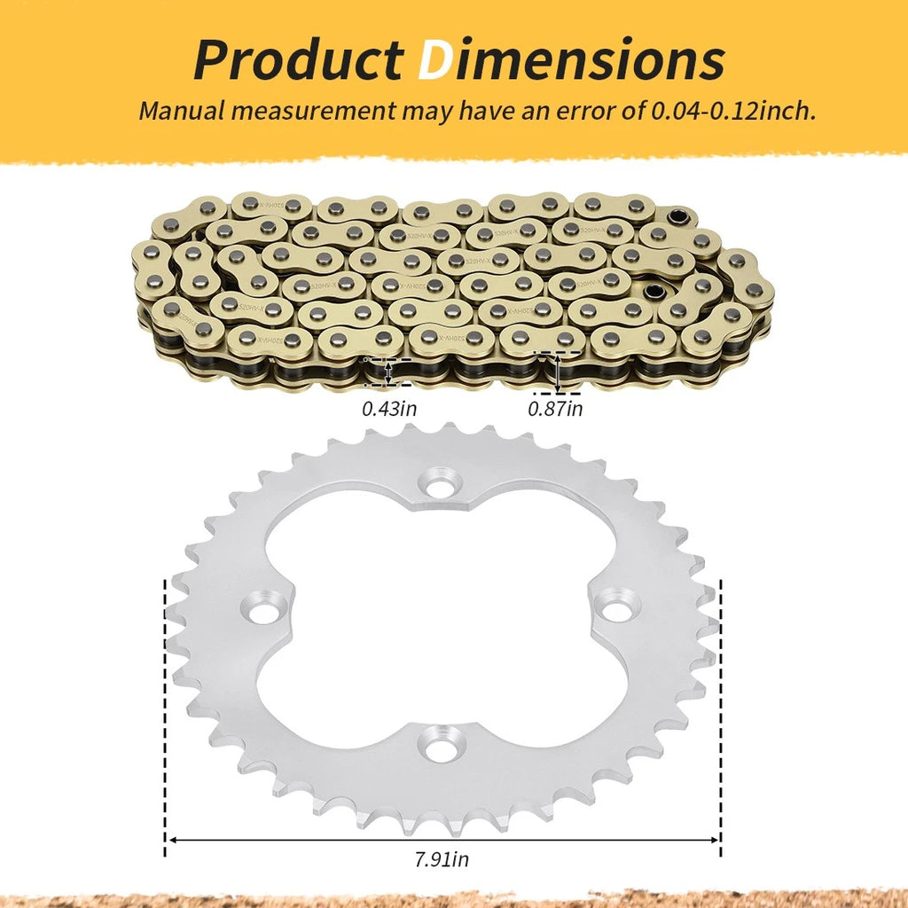 Drive Chain & Sprocket for Honda Sportrax 400 TRX400EX (2005–2007)