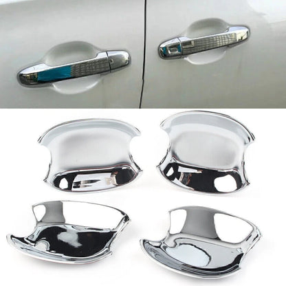 Set of 4 Outer Door Handle Bowl Cover Trim Chrome for Toyota Sienta (2016–2018)