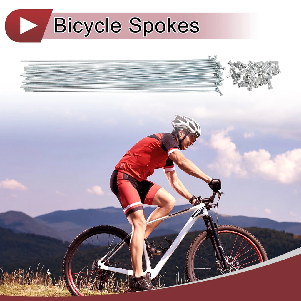 Bicycle Spoke 265 mm Replacement Galvanized Carbon Steel for 12G Wheels (Universal)