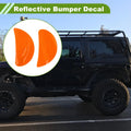 Reflective Bumper Decal for Universal Vehicles (Fluorescent Orange Red)