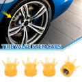 Tire Valve Stem Caps Yellow Replacement Set for Car SUV Bike RV (4pcs)