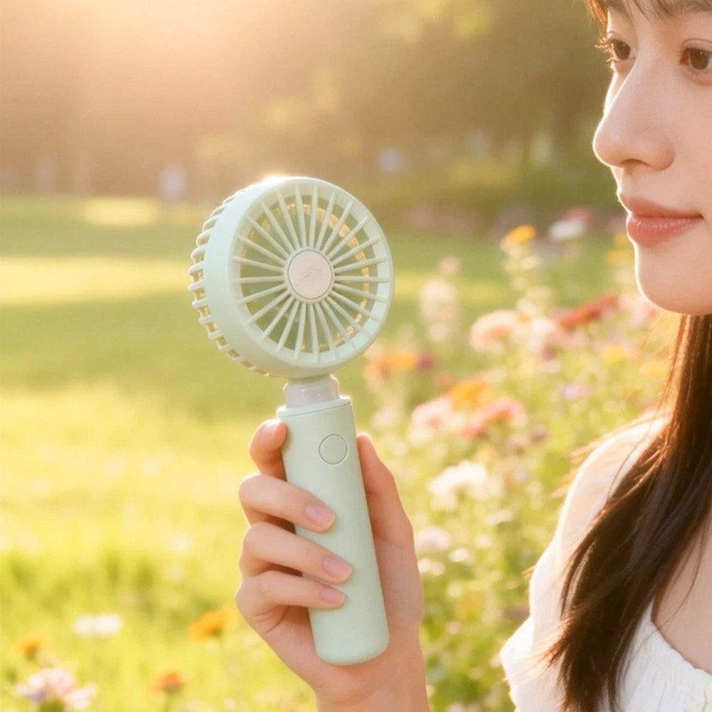 Handheld Fan USB Rechargeable with Night Light and 3 Velocity Modes