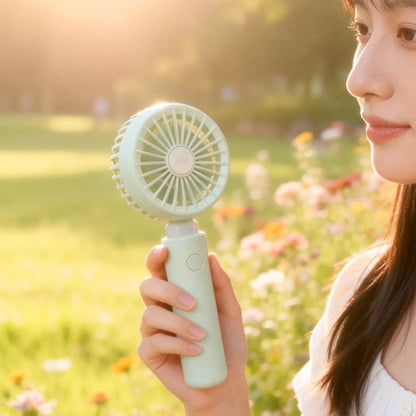 Handheld Fan USB Rechargeable with Night Light and 3 Velocity Modes
