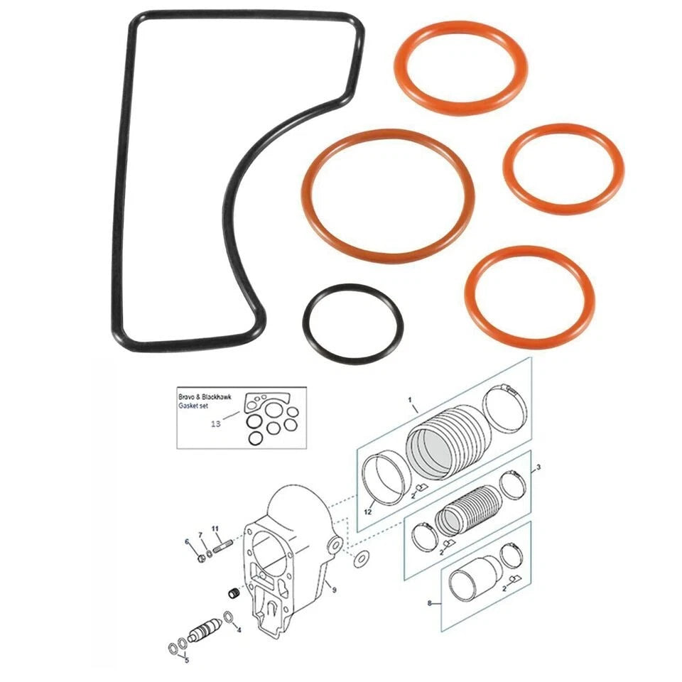 Gasket Seal Kit for Mercruiser Bravo Driveshaft Housing (16755Q1)