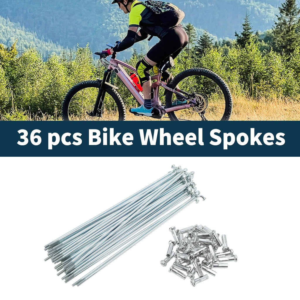 Bicycle Spokes Nipple Set 14G 155mm Carbon Steel Galvanized for Universal