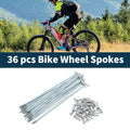 Bicycle Spokes Nipple Set 14G 155mm Carbon Steel Galvanized for Universal
