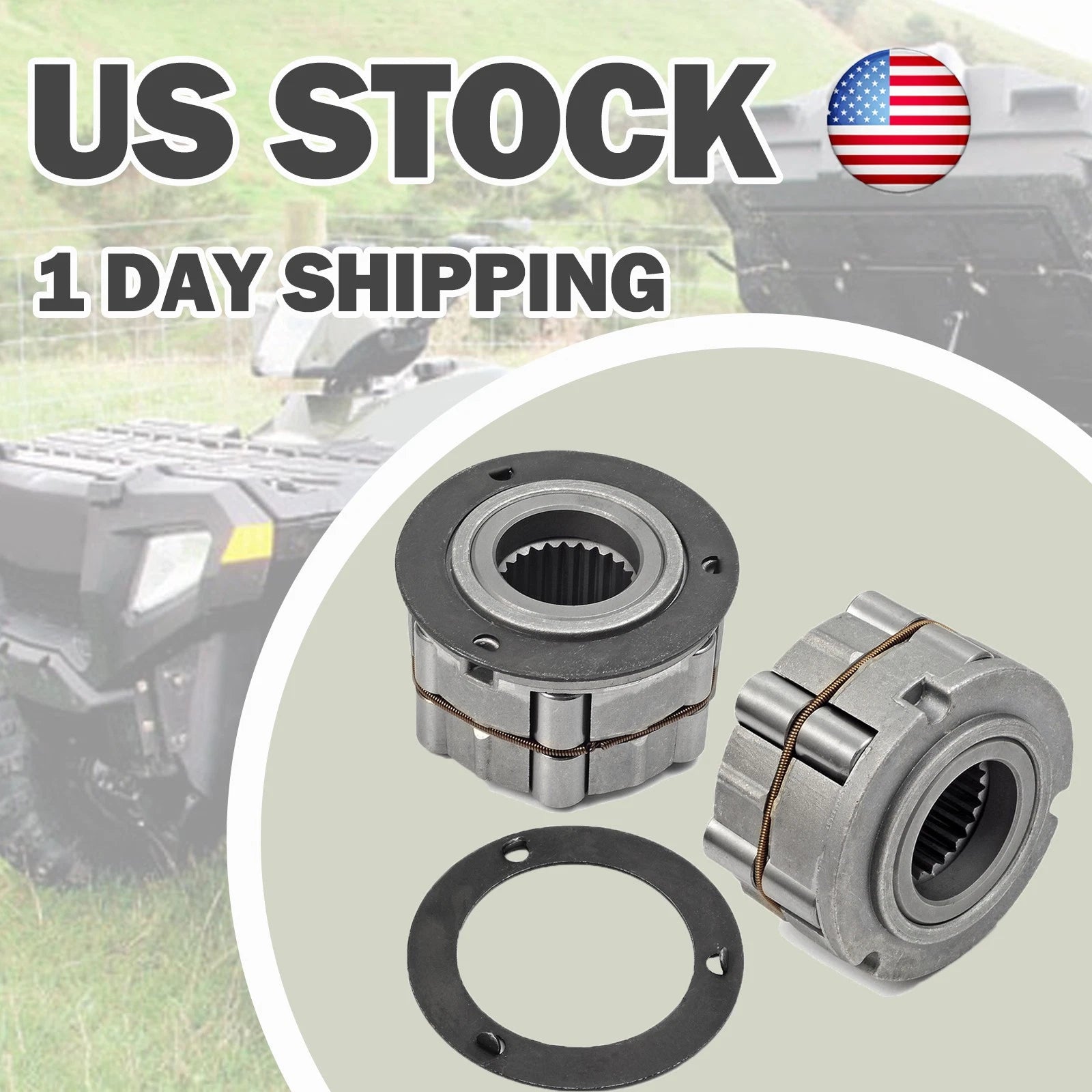 2X Front Wheel Hub Clutch for Polaris Sportsman 400 400L 4X4 (1995–2004)