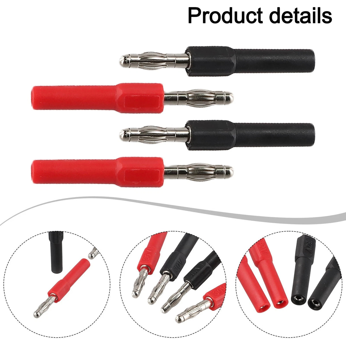 4mm Male to 2mm Female Test Probe Adapter Converter
