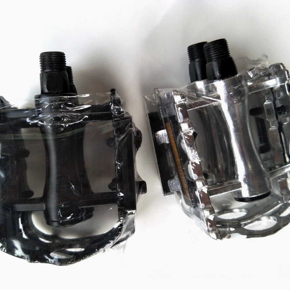 Black Aluminum Cycling Pedals for MTB Road Bikes (11x7x2.5cm)