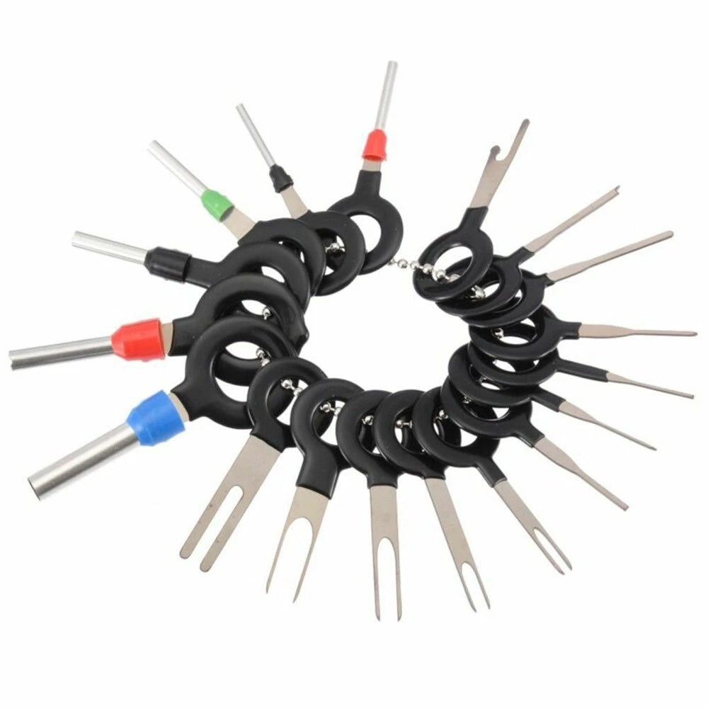 8pcs Terminal Remove Tool Key Pin Electrical Wire Connector Extraction