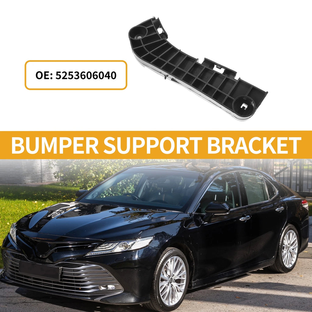 LH Front Bumper Support Bracket for Toyota Camry (2007) 1 Pc Black ABS