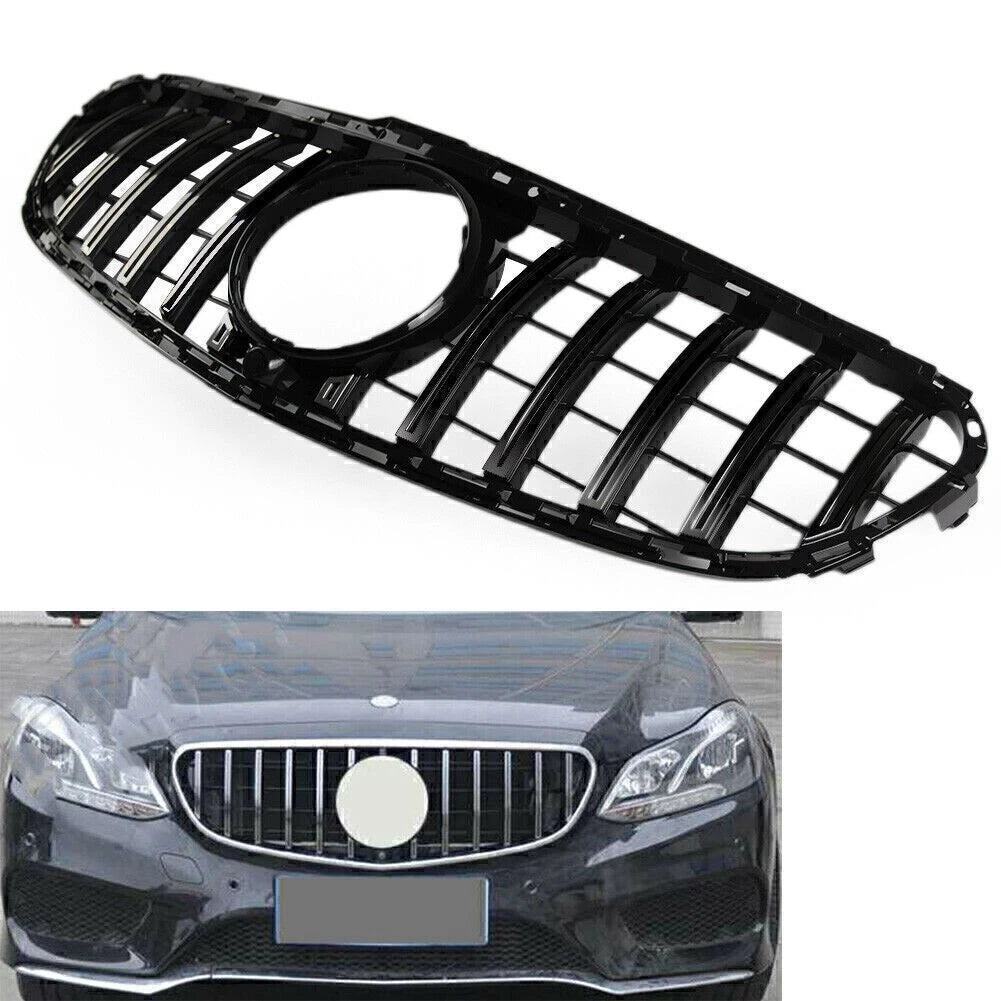 Black GT Style Front Bumper Grille for Benz E Class W212 (2014–2015)