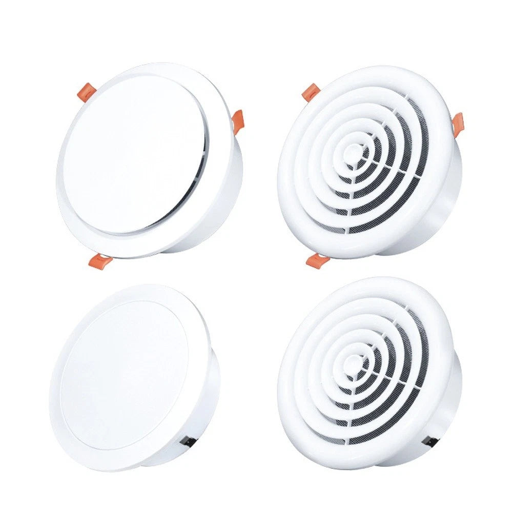 ABS Round Air Vent Grille with Dust Filter Mesh for Ventilation Systems