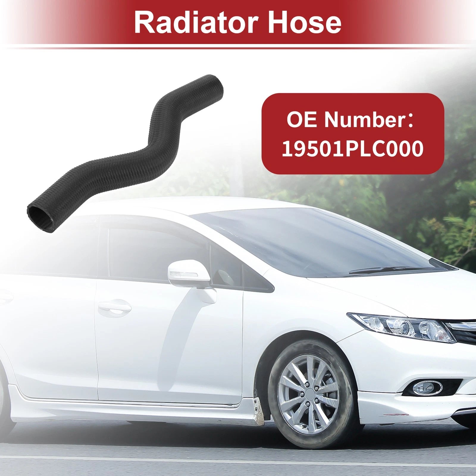 Radiator Hose Rubber Black for Honda Civic 1.7L (2001–2005)