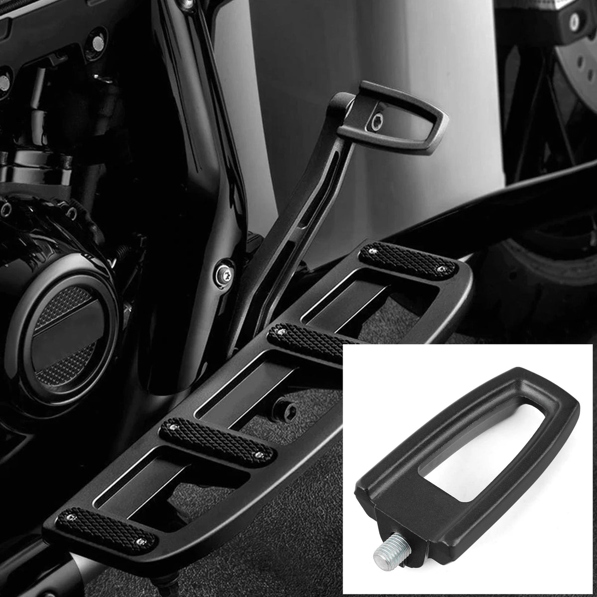 Matte Black Brake Pedal Pegs for Harley Softail (2018–2024)