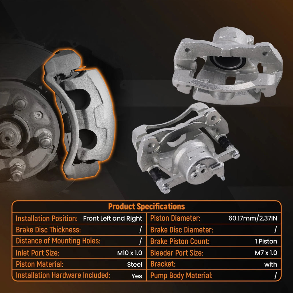 Front Brake Caliper Set for Scion XD Toyota Matrix (2009–2014)