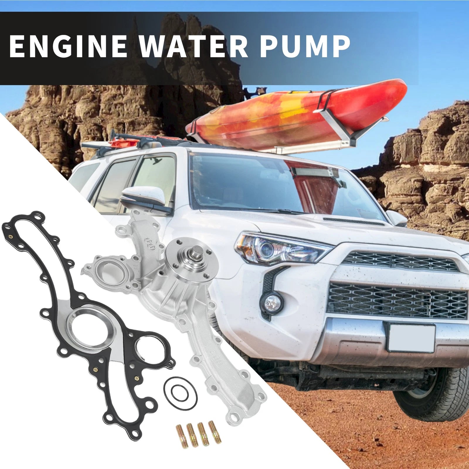 Water Pump Replacement with Gasket Kit for Toyota 4Runner (2010–2022)