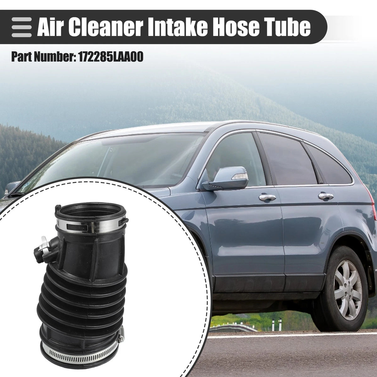 Air Intake Hose with Clamp for Honda CR-V (2015–2016) Rubber No. 172285LAA00