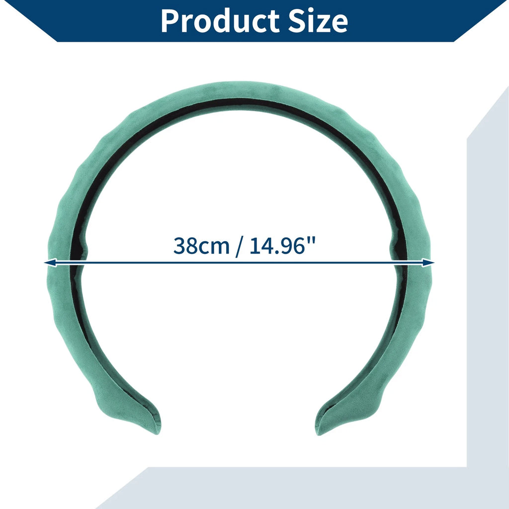 Steering Wheel Cover for Universal Fit (14.96", Cyan)
