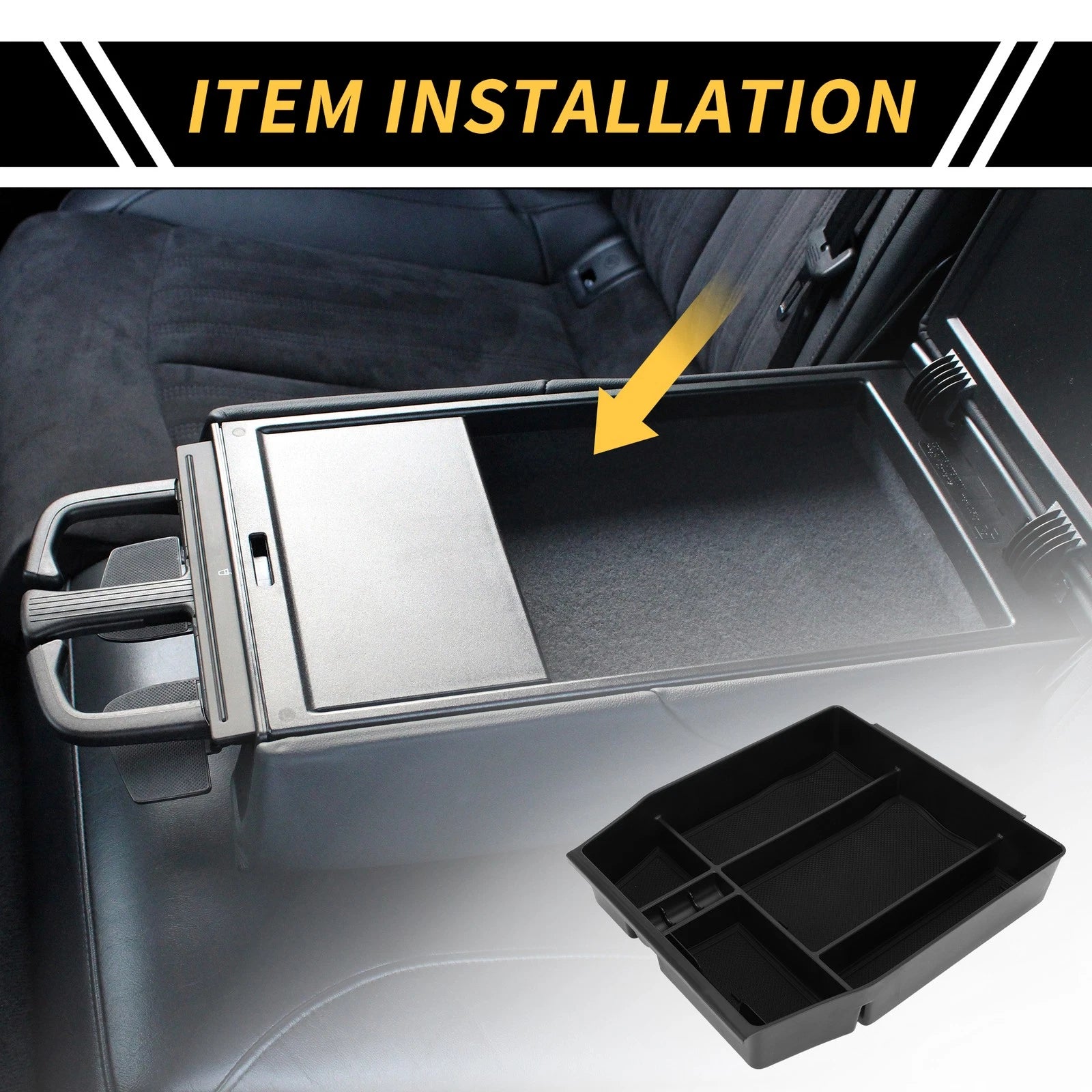 Center Console Organizer Tray Replacement for Ford F150 (2021–2024) Black