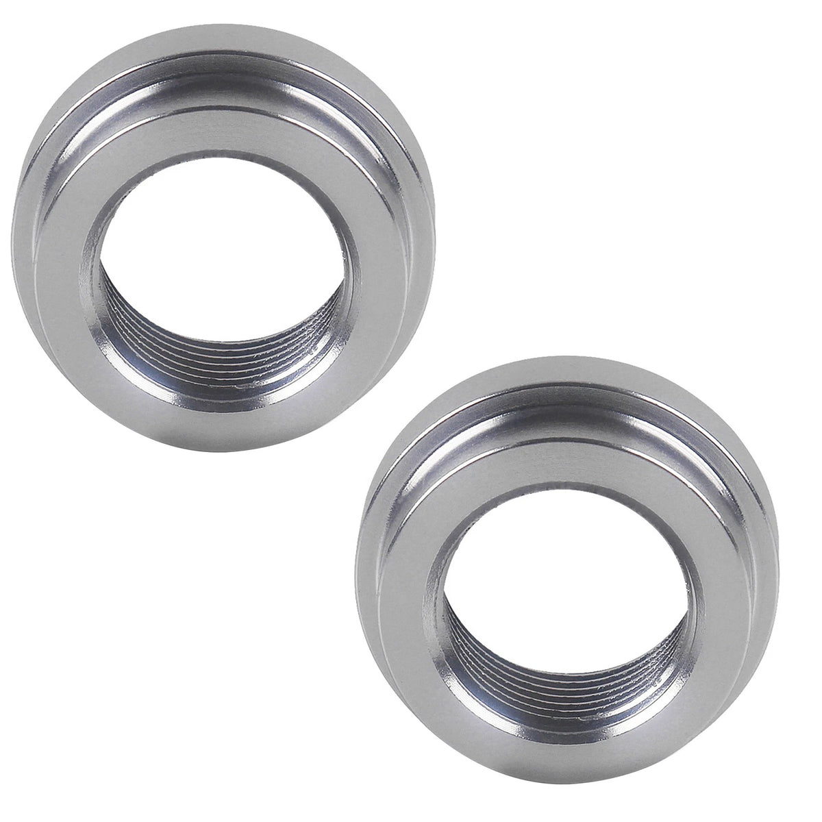 2Pcs Weld On Flange Fitting Bung Adapter 3/8 NPT Female Aluminum