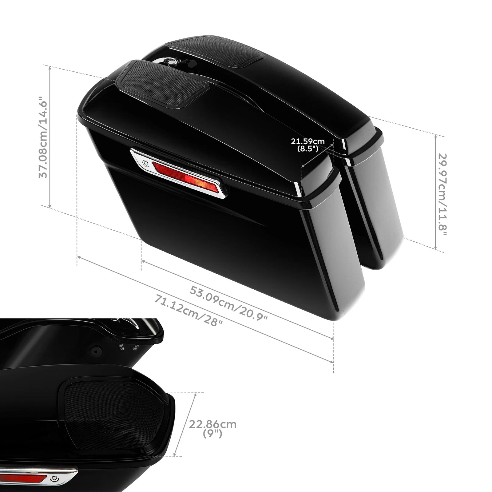 6 x 9" Speaker Cut Outs & Conversion Bracket for Harley Softail (2018–2023)