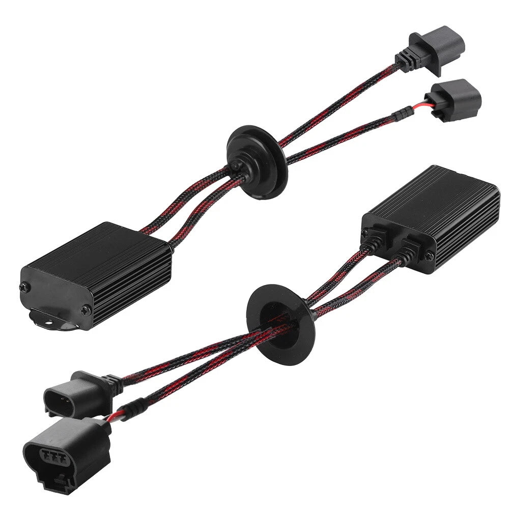 2X LED H13 Headlight Canbus Anti Flicker Resistor Decoder for