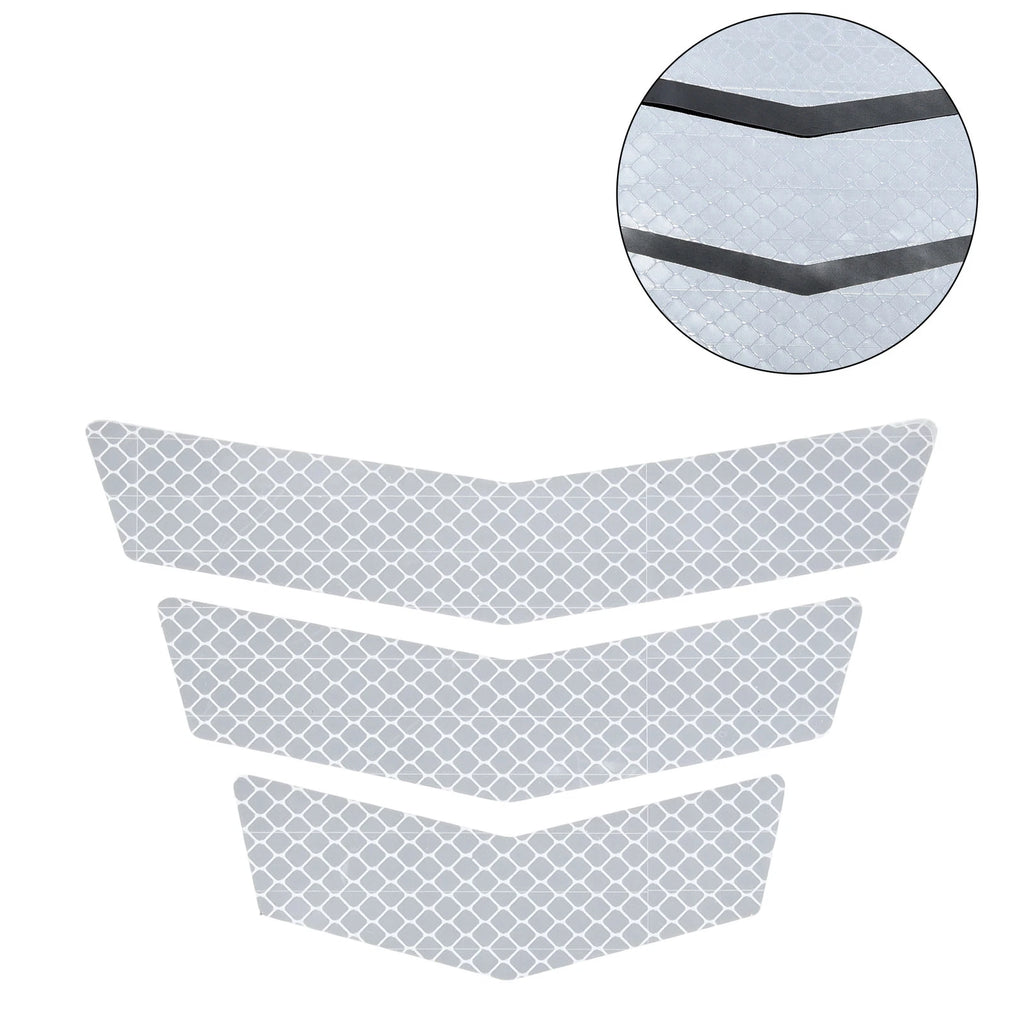 Reflective Bumper Decal for - Fluorescent White Arrow Pattern