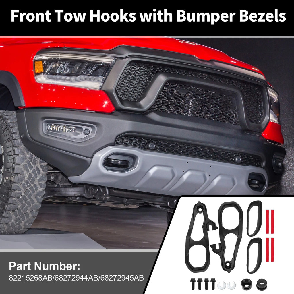 Front Tow Hooks Replacement for Dodge Ram 1500 DT (2019–2024)