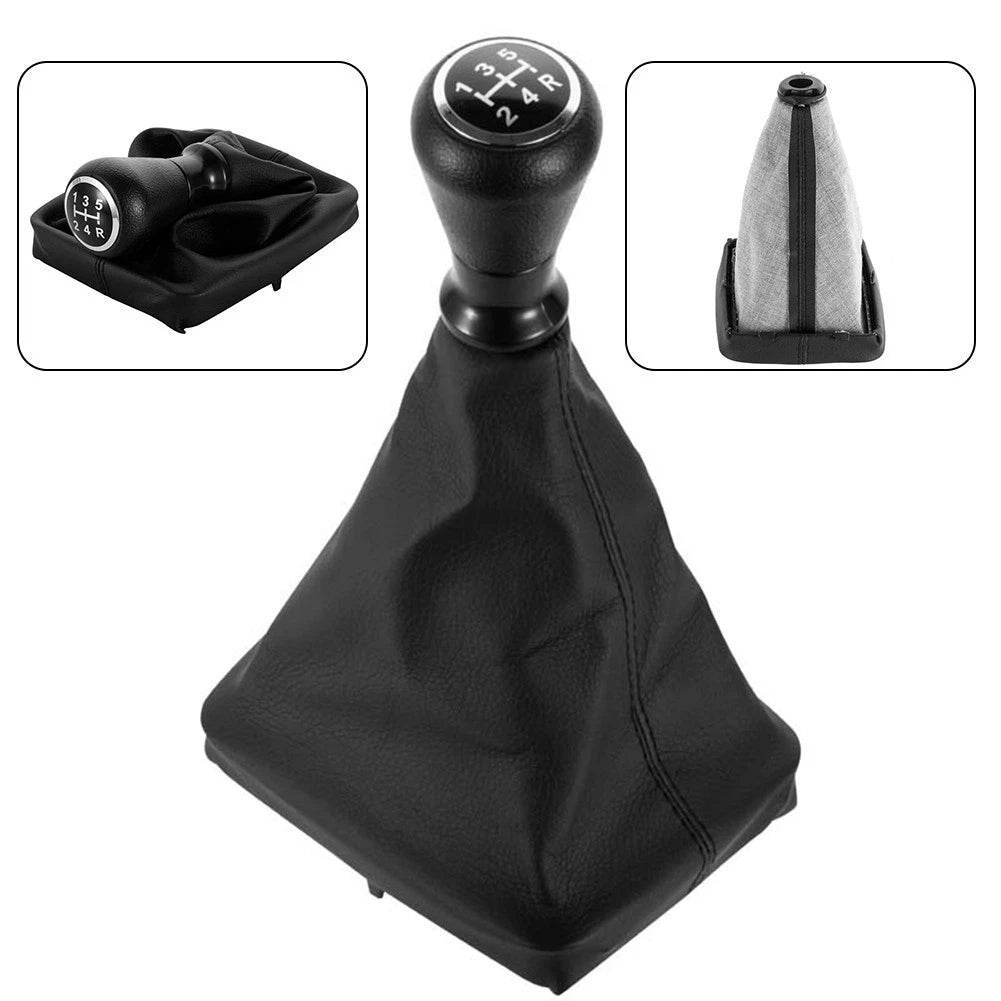 Leather Gear Shift Knob and Boot Cover for Peugeot 206 406