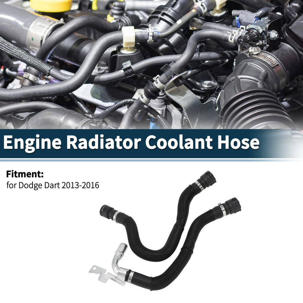 Heater Hose Engine Coolant Radiator Hose Replacement for Dodge Dart (2013–2016)