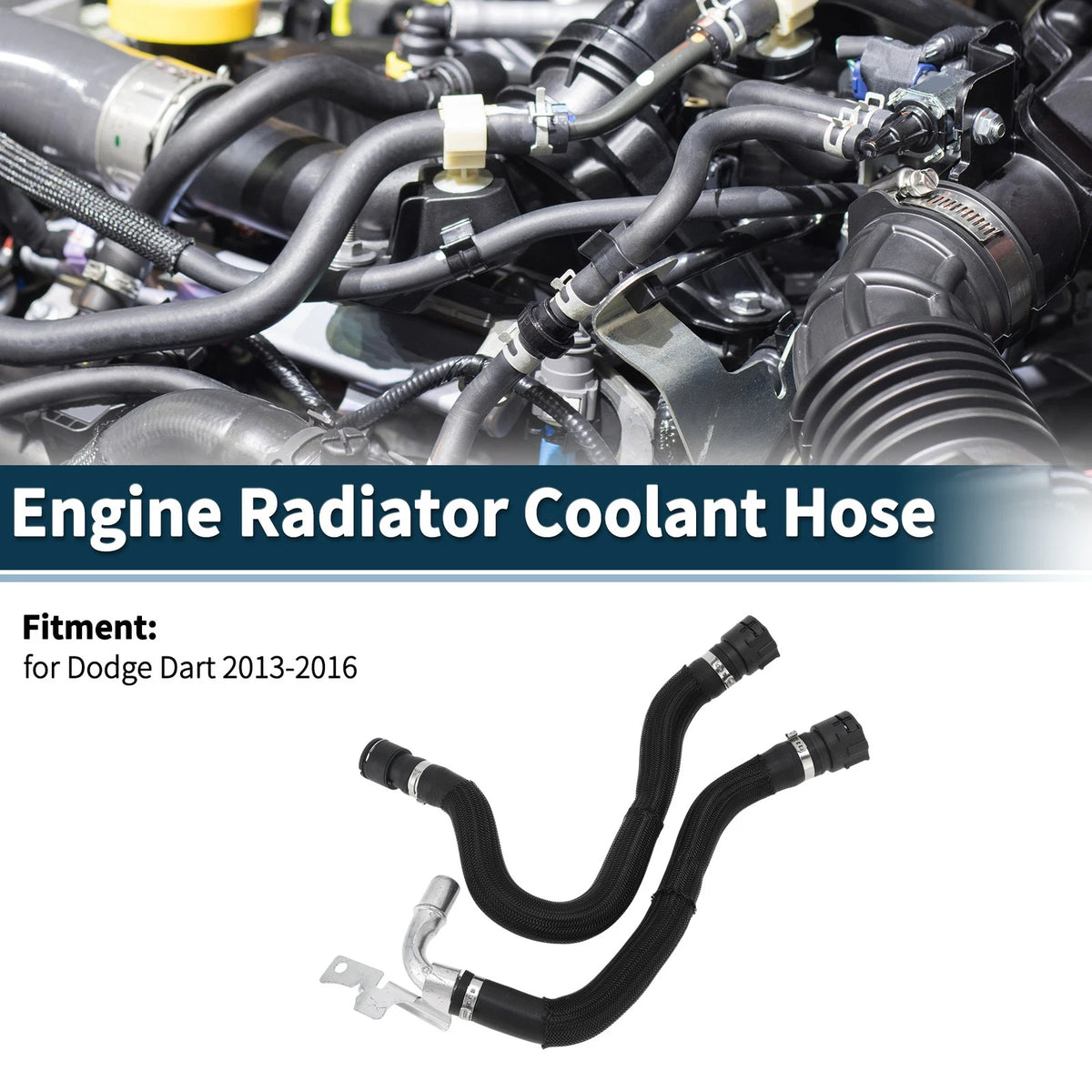 Heater Hose Engine Coolant Radiator Hose Replacement for Dodge Dart (2013–2016)