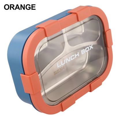 3 Compartment Stainless Steel Lunch Box for Easy Meal Separation