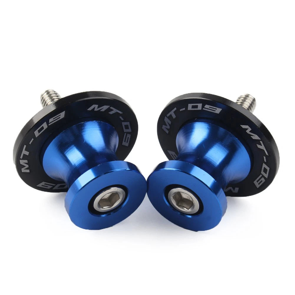 6MM CNC Swingarm Spools Sliders for Yamaha MT-09 FZ09 (2013–2022) - Blue