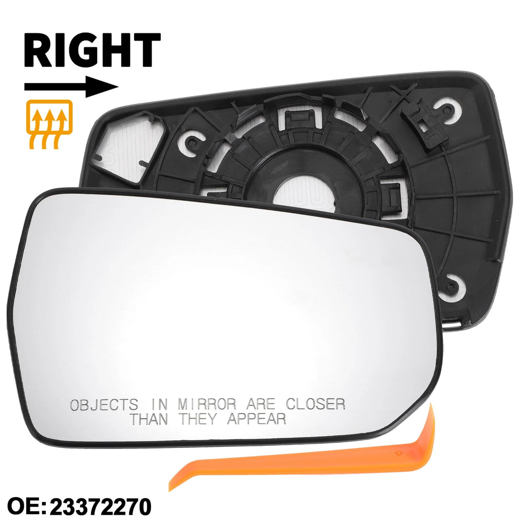 Heated Right Passenger Side Mirror Glass Replacement for Chevrolet Malibu (2016–2021)