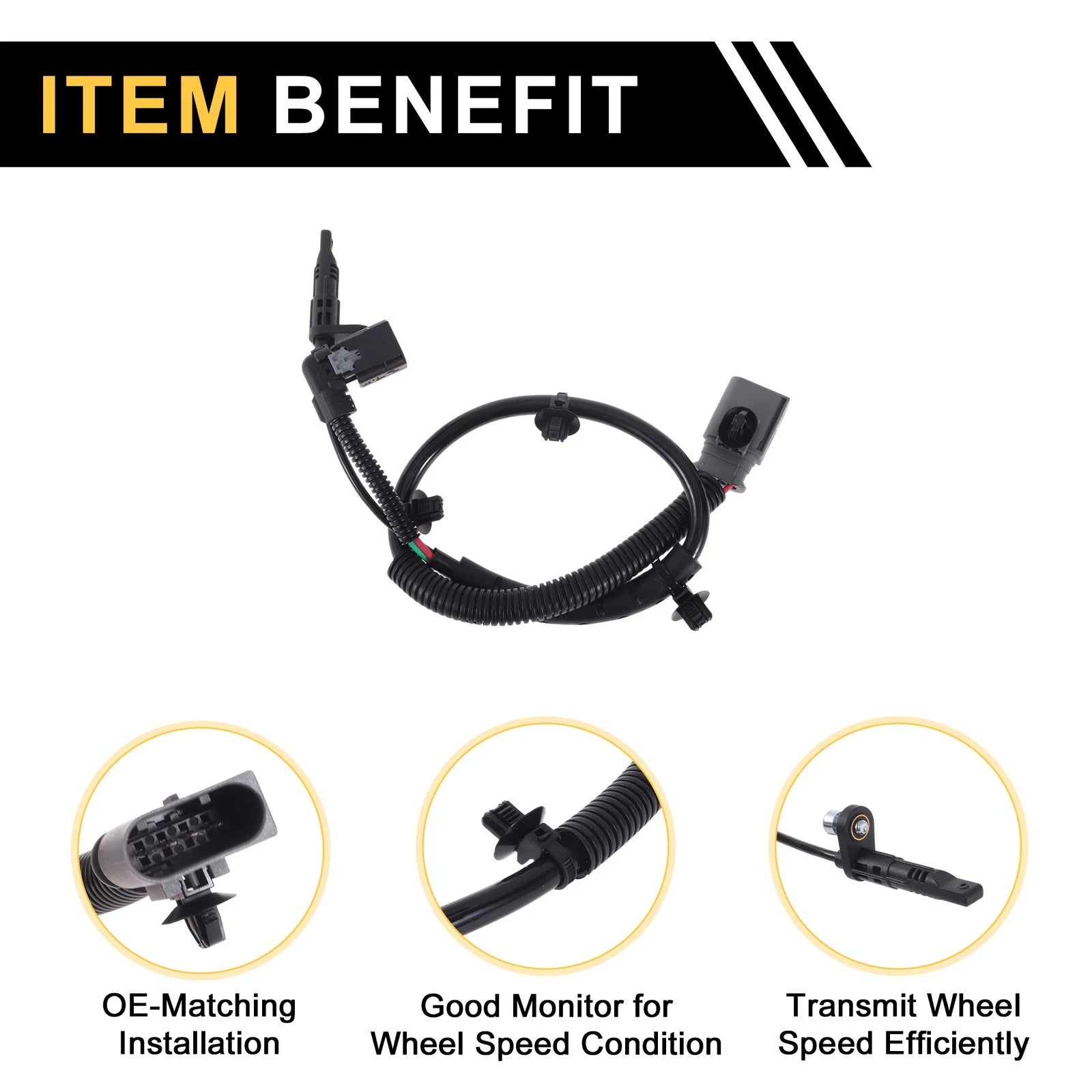 ABS Wheel Speed Sensor No.YL00219580 for Citroen C6 (2017) Rear Left