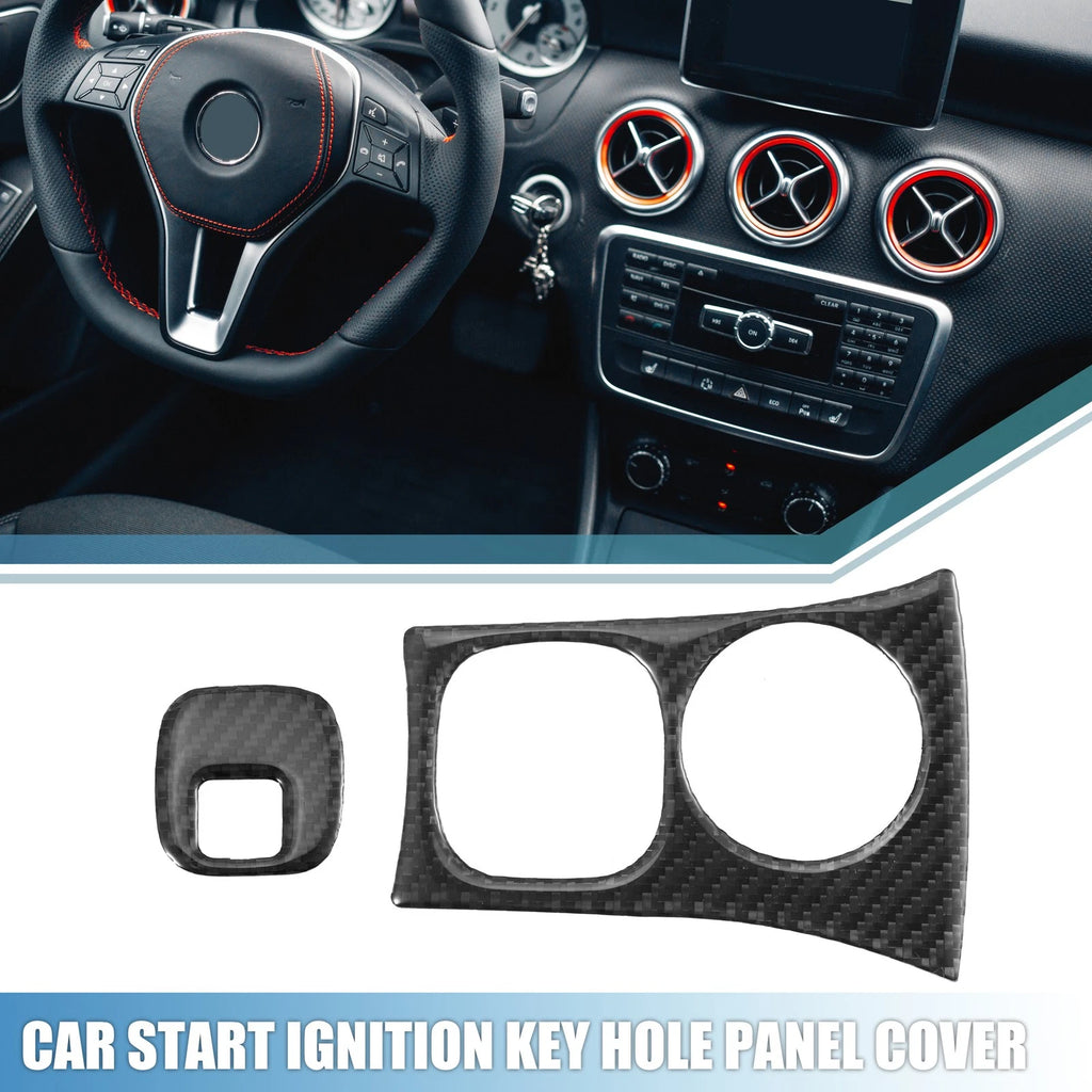 Ignition Key Hole Panel Cover for Chevy Corvette C5 Black (Set of 2)