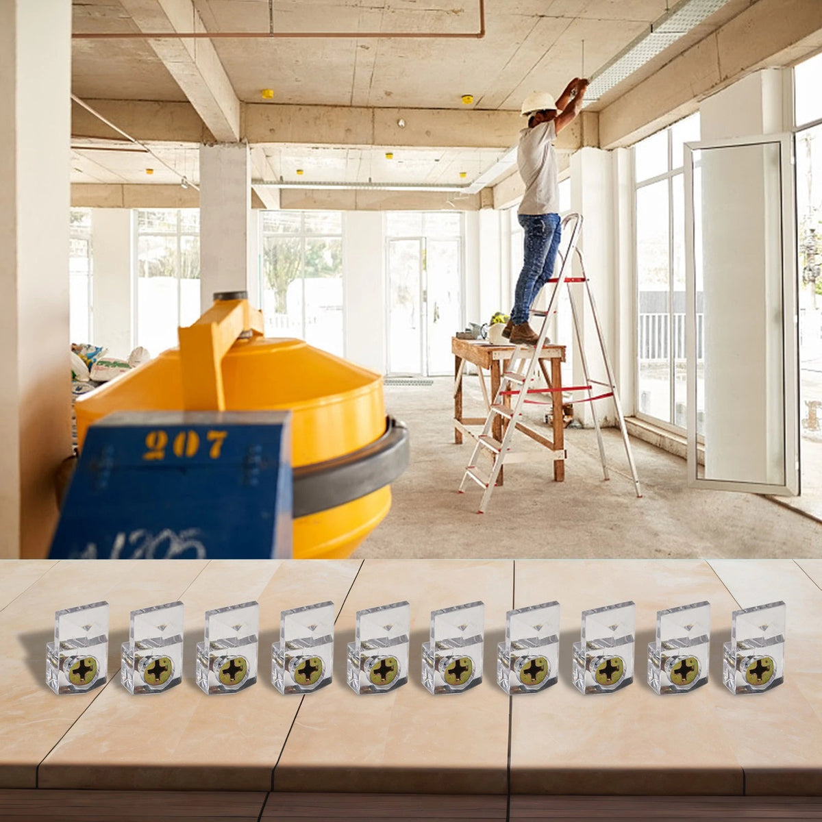 Set of 50 Mirror Clamps for Effortless Installation