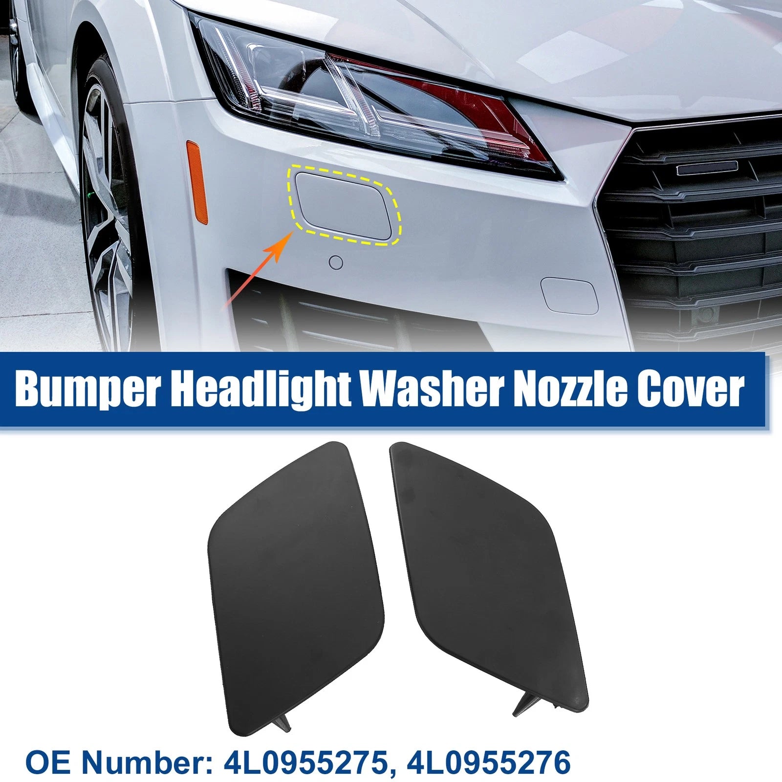 Front Left Right Headlight Washer Nozzle Cover for Audi Q7 (2016–2024)