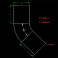 45 Degree Elbow Pipe for Various Applications (19-51mm)