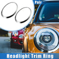 Front Side Headlight Trim Ring Pair for BMW Mini F55 (2014–2021) Silver