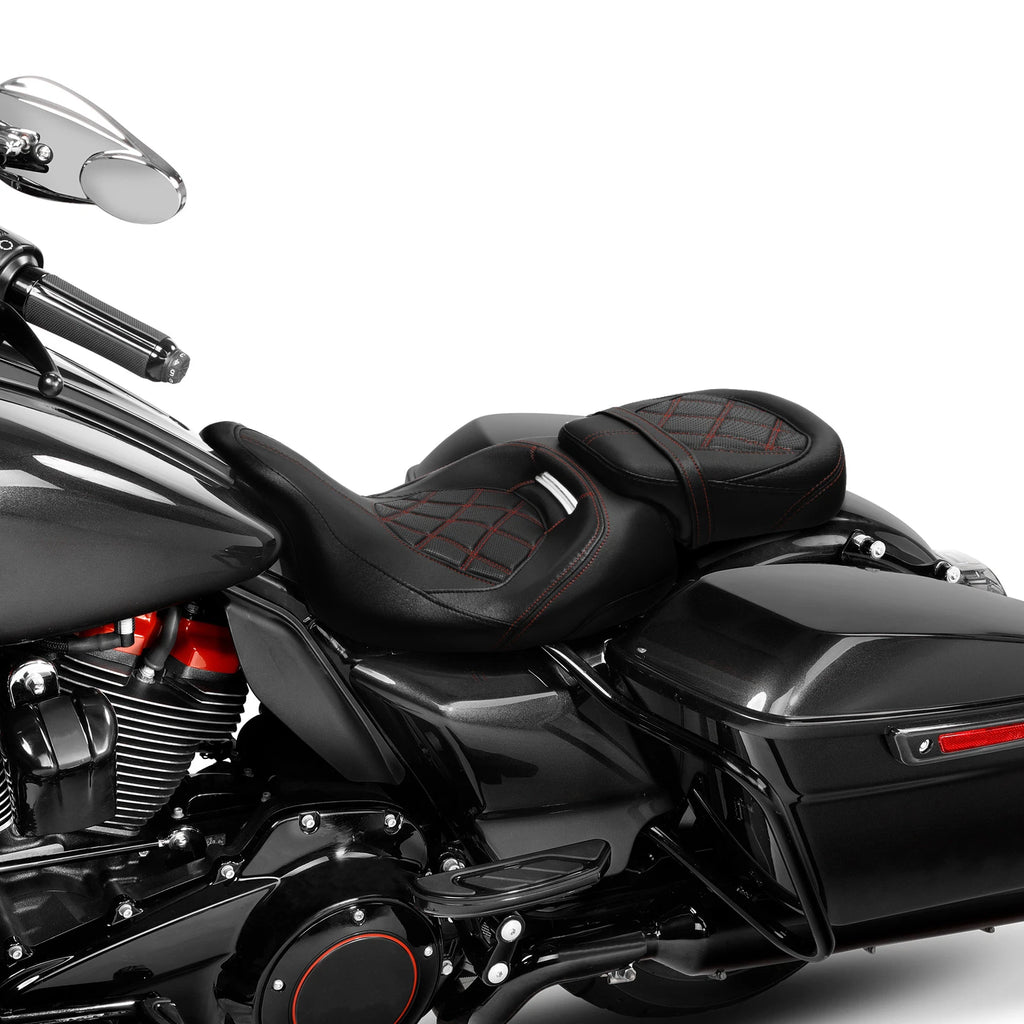 2X Low-Profile Cushions for Harley Touring (2009–2023)