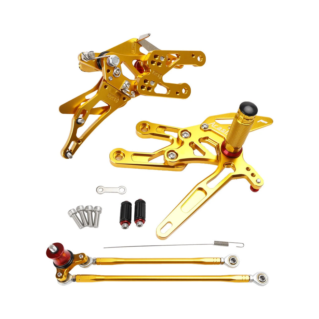 Rearsets Footpegs Gold for Honda CBR 600 RR (2003–2006) CBR 1000 RR (2004–2007)