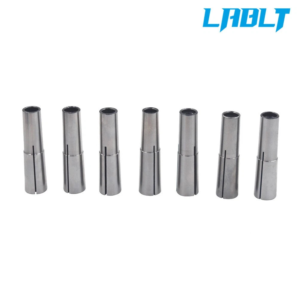 7Pcs #2 Morse Taper Round Collet Chuck Set for MT2 (1/8" - 1/2")